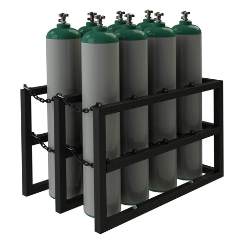Durham Mfg.® Vertical Gas Cylinder Rack, 8 Vertical Cylinders Capacity, 30"W x 48"D x 30"H