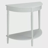 Provencal Countryside Semi-Circular Entryway Table with Lower Shelf
