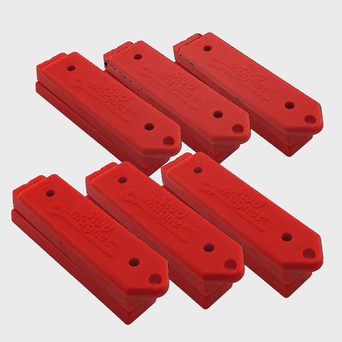 Vehicle Wrap Magnets (6pk, Red) 25 lbs. pull VWSM6-R