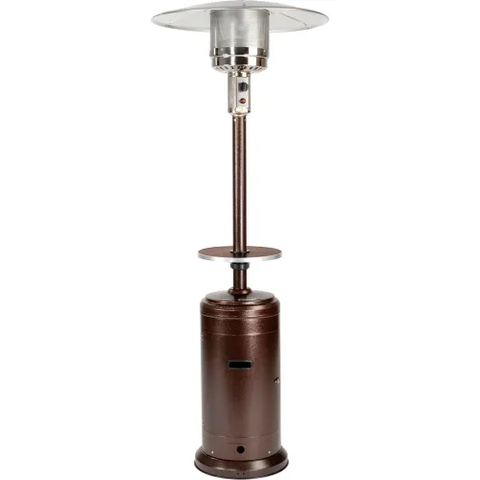 Patio Heater With Steel Table, 48000 BTU, Propane, Hammered Gold