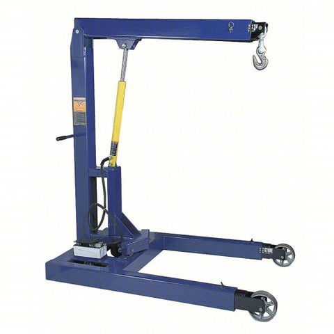HEIN-WERNER Engine Crane: Engine Crane, Steel, 3 ton Load Capacity, 3 Boom Positions, Blue