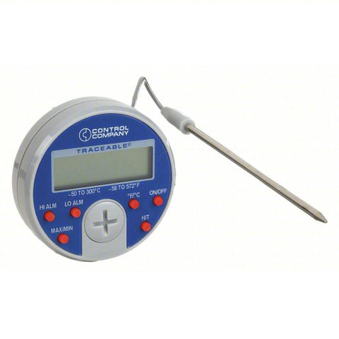Thermistor Thermometer: -58° to 572°F/-50° to 300°C, 10 ft Cable