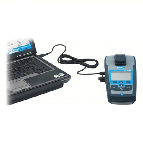 HACH Turbidity Meter: 0 to 1000 NTU, +/-2% of Reading Plus Stray Light Turbidity Accuracy, 2100Q