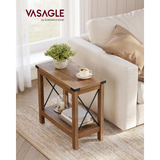 VASAGLE 2-Tier End Table, Side Table with Bottom Shelf