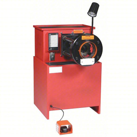AEROQUIP Hydraulic Hose Crimping Machine: 2 in Max, Hydraulic-Powered, 115V, Floor, 10 ton Force