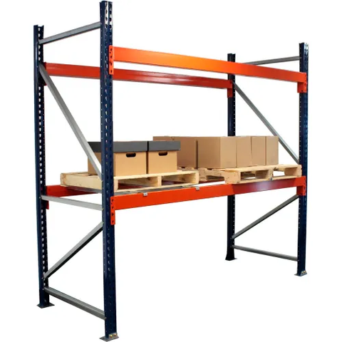 Interlake Mecalux Teardrop Bolted Pallet Rack, Starter, 108"W x 42"D x 144"H