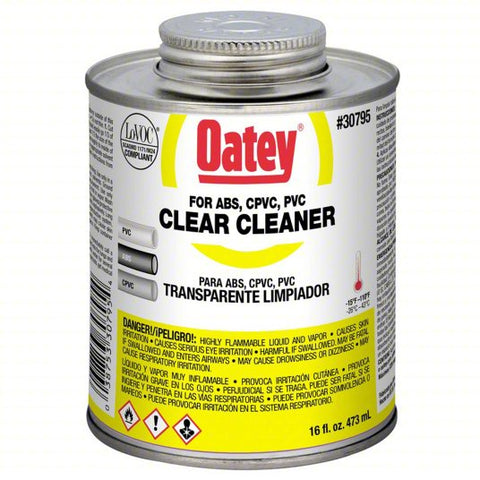 OATEY Surface Cleaner: Industrial Grade, 16 oz, Can, Clear