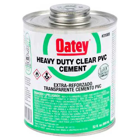 Oatey 31011 PVC Heavy Duty Clear Cement 1 Gallon - Pkg Qty 6