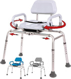 Platinum Health Carousel Sliding Shower Chair Transfer Bench with Swivel Seat