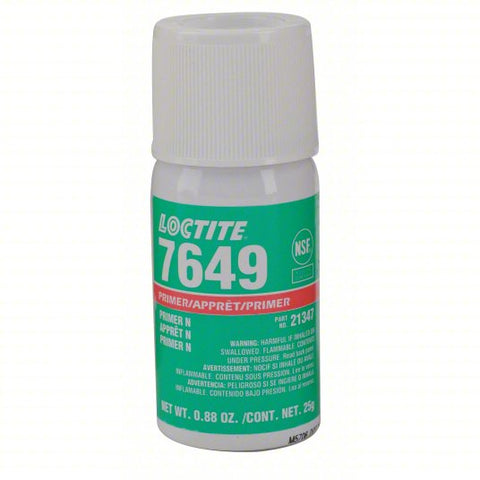 LOCTITE Primer and Activator: SF 7649, 0.88 fl oz, Aerosol Can, Green, For Threadlocker