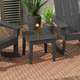 WestinTrends Ashore Oversized Outdoor Side Table, 18 Inch All Weather Poly Lumber Adirondack Patio Side Table Square End Table