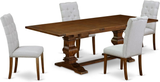 East West Furniture ALAEL5-78-05  Kitchen Table Set Includes a Rectangle Dining Table