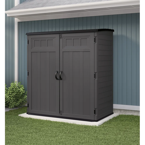 5 ft. 10.5 in. W x 3 ft. 8.25 in. D Resin Vertical Storage Shed