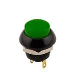 Pushbutton Switches Push Button, SPST-NO, Off-(On) 12mm, Raised, Green, Panel Mount, IP6