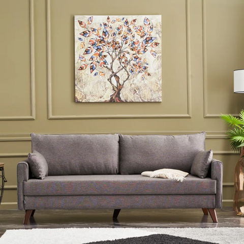 81.9'' Upholstered Cushioned Convertible Sofa