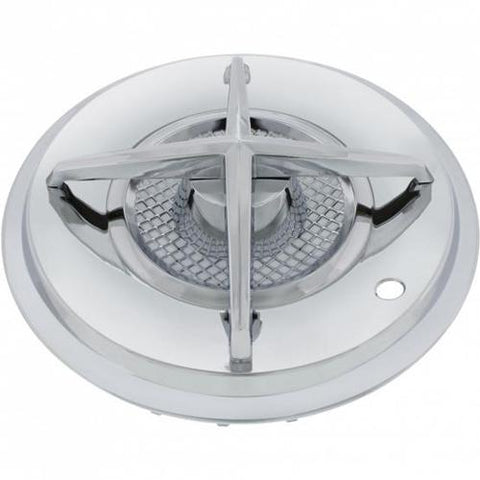 UNITED PACIFIC C5036 Axle Hub Cap - 15", Chrome, Cross Bar