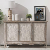 Irim Solid Wood Vintage Vibe Accent Cabinet
