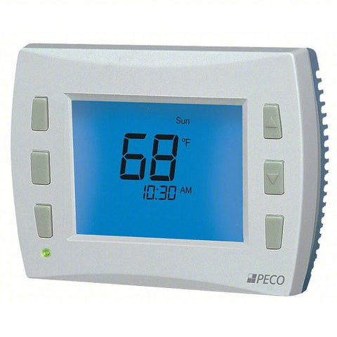Low Voltage Thermostat: Heat and Cool, Auto and Manual, 5-1-1/5-2/7 Day, Horizontal, 6 Zones