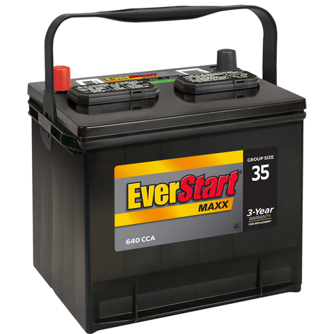 Maxx Lead Acid Automotive Battery, Group Size 35 12 Volt, 640 CCA