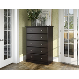 Palace Imports 100% Solid Wood 5-Drawer Chest with Metal or Wooden Knobs