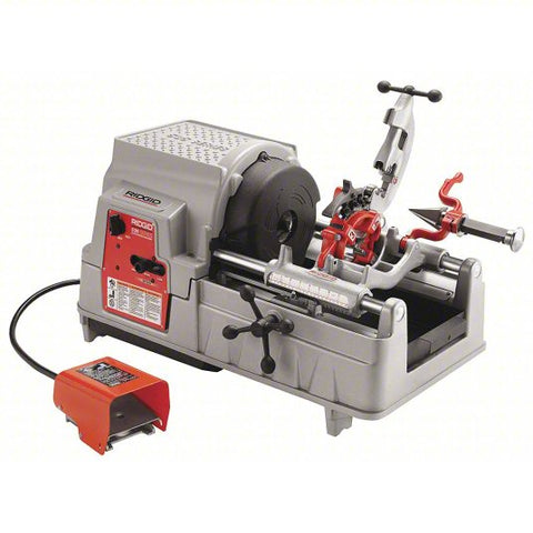 RIDGID Pipe Threading Machine: 535A, For 1/8 in to 2 in Pipe, 2 hp, Auto Chuck, 3 Speed, Induction