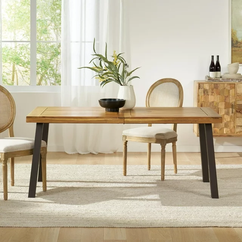 Gabrielle Natural Stained Acacia Wood Dining Table