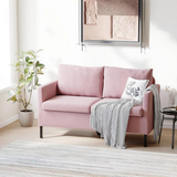 TYBOATLE 51" Modern Small Loveseat Sofa, 2-Seater Fabric Couch with Iron Legs