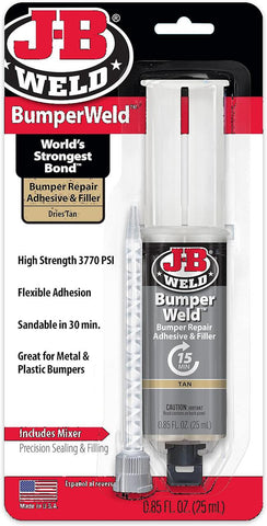JB Weld Tan, Bumper Repair, Syringe W/Static Mixer (50134)