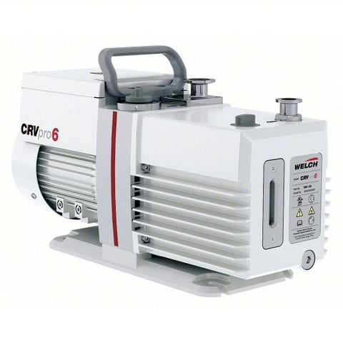 WELCH Vacuum Pump: 0.5 hp, 1 Phase, 115V AC, 4.2 cfm Free Air Displacement, 29.9 in Hg Max Vacuum