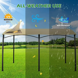 AECOJOY 13'x10' Outdoor Wall Mounted Gazebo, Outdoor Pergola-Beige