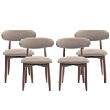 Vannie Upholstered Solid Wood Side Dining Chair (Set of 4)