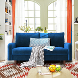 Hasaam 56.3" Wide Velvet Round Arms Small Apartment Loveseat