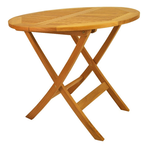 Anderson Teak Windsor 31" Round Teak Picnic Folding Table in Natural