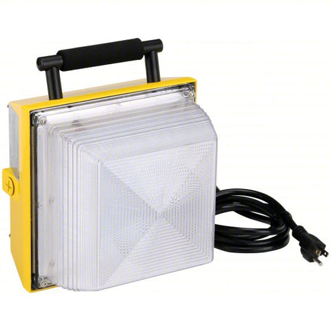 Temporary Job Site Light: 6,000 lm Max Brightness, LED, 1, 1 Brightness Levels, 120V AC