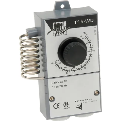 Vostermans Mechanical Thermostat For Fan Or Heater Single Pole
