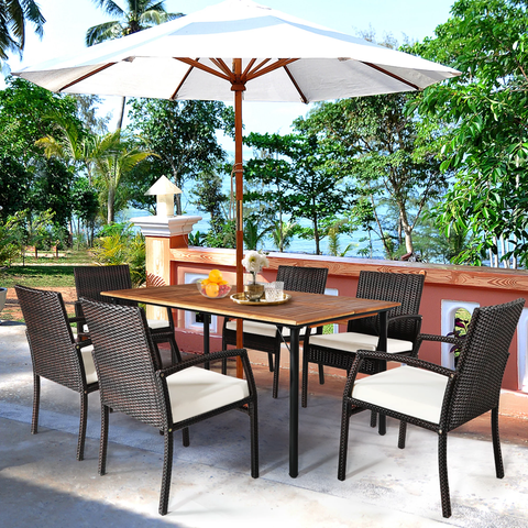 7 PCS Patio Dining Furniture Set