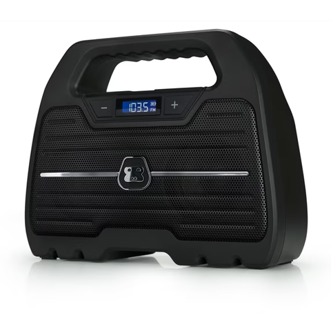 G-Project G-GO Rugged, Water Resistant, Portable, Bluetooth Wireless Boombox Speaker with FM Radio, Rechargeable Battery and USB Phone Charger