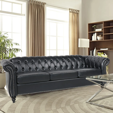 Bushea 84'' Faux Leather Sofa