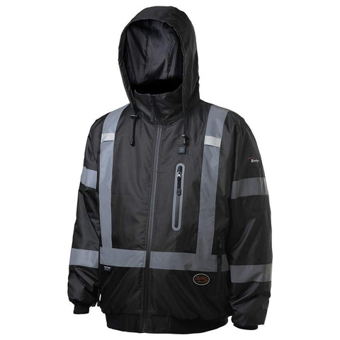 Pioneer Safety Hi-Vis Waterproof Heated Safety Bomber Jacket (V1210170U-4XL)