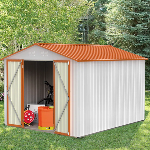 8.3 ft. W x 10 ft. D Metal Storage Shed