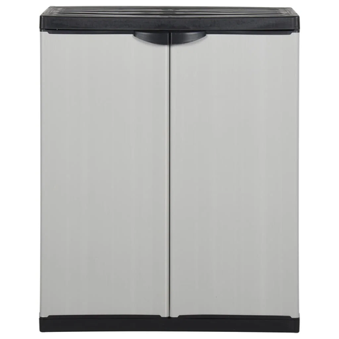 PVC/Polypropylene Cabinet Deck Box in Gray/Black