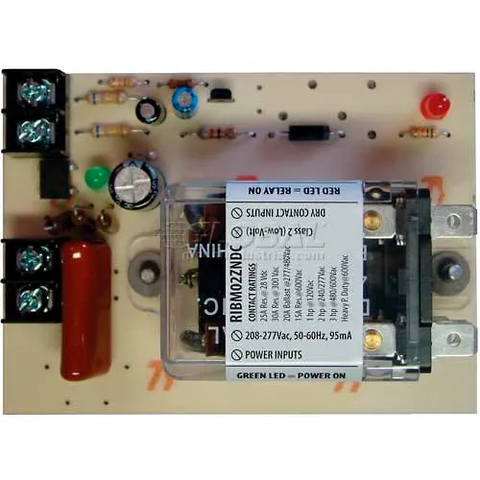 RIB® Dry Contact Input Relay RIBM02ZNDC, Panel 4" x 2.875", 208-277VAC, 30A, DPDT
