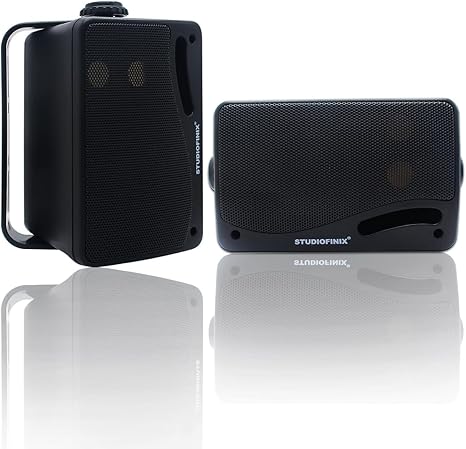 STUDIOFINIX Passive Outdoor Speakers Wired Waterproof -3.5 Inch 3 Way 200W Surface Marine & Wall Mount Speakers