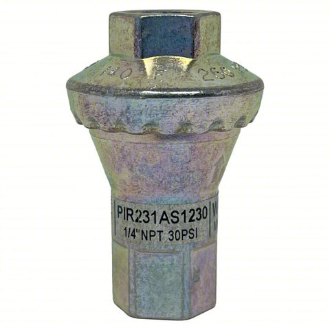 PROTECT AIR Miniature Regulator: 1/4 in Female NPT, 1/4 in Female NPT, Zinc, 274 psi Max Op Pressure