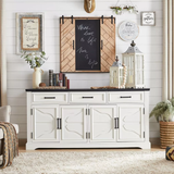 66" Large Buffet Sideboard Cabinet with 4 Doors and 3 Drawers