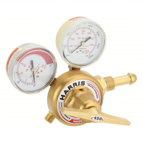 HARRIS Flowmeter Regulator: CGA 320 Inlet, 5/8"-18 F RH Outlet, Flowmeter Regulator