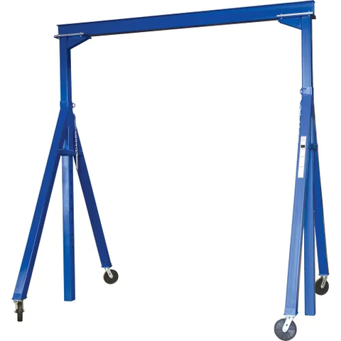 Adjustable Height Steel Gantry Crane, 10'W x 7'6"-12'H, 4000 Lb. Capacity