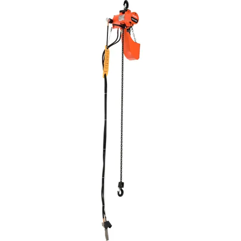 Air Chain Hoist, 300 lb Capacity, 10' Lift, Single Reeved, 84 FPM Lift Speed
