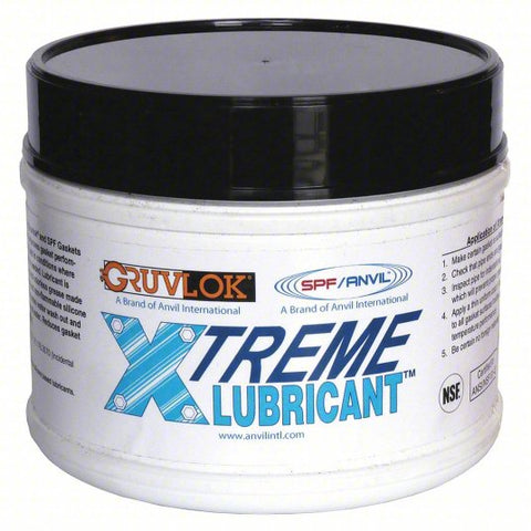 GRUVLOK Silicone Lubricant: Xtreme, 2.2 lb, Jar, White