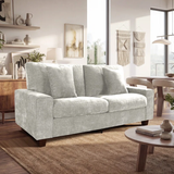 Karlita 71.25'' Chenille Sofa Square Arms Sofa Modern Style Loveseat With 2 Toss Pillows